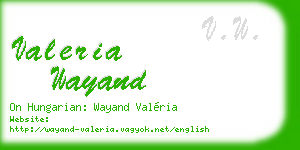 valeria wayand business card